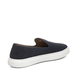 Blue woven suede slipper