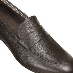 Mocasín de piel color ébano para hombre