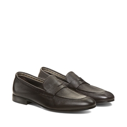 Mocasín de piel color ébano para hombre