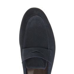 Mocasín de ante color azul marino para hombre