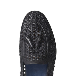 Copy paper blue woven leather Brera loafer