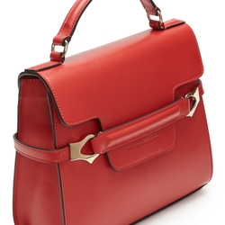 Magenta Tote bag de piel color terracota