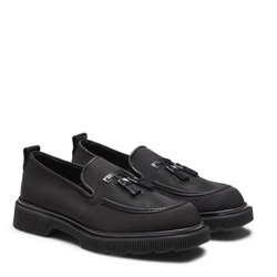 Brera loafer in black nylon fabric