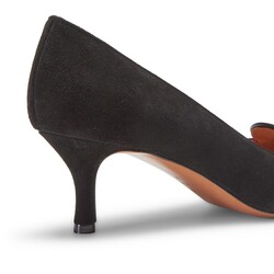 Zapato de salón Lady Brera de piel gamuzada color negro