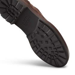 Women’s cocoa-colored suede Oxford shoe