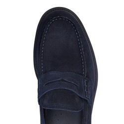 Mocasín gamuzado para hombre color azul marino