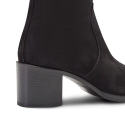 Stiefel für Damen aus schwarzem Veloursleder