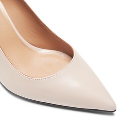 Pink-colored leather pump