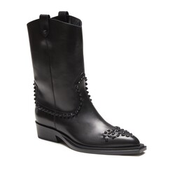 Women’s black leather camperos boot
