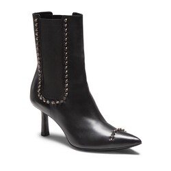 Women’s black/bronze leather ankle boot