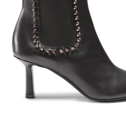 Women’s black/bronze leather ankle boot