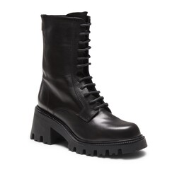Women’s black leather desert boot