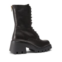 Women’s black leather desert boot