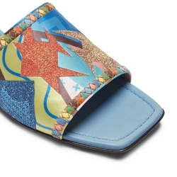 Special Embroidery slipper made of multicolored fabric