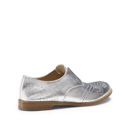 Silver-colored leather Dandy derby