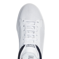 Sneaker in pelle traforata colore bianco