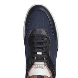 Deportivas de tejido y piel color azul