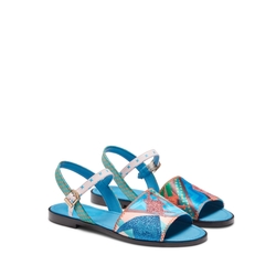 Special Embroidery sandal made of multicolored fabric