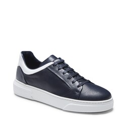 Deportiva de piel perforada color azul