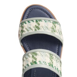 Houndstooth fabric sandal