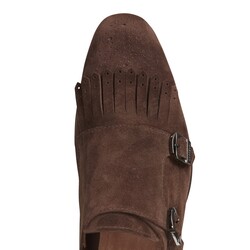 Туфли дерби на шнуровке из замши коричневого цвета