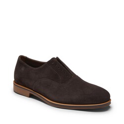 Zapato de ante con cordones marrón