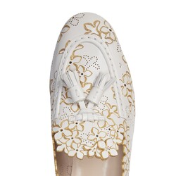 Мокасины Brera Romantic Flower из кожи цвета слоновой кости