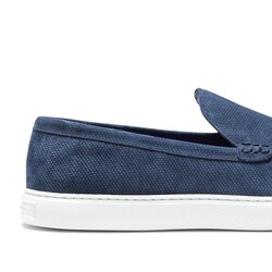 Mocasín Yacht de ante color océano