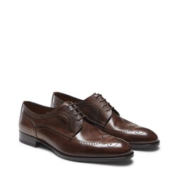 Schnürschuh aus kastanienfarbenem Leder