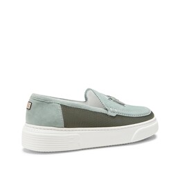 Sage leather and fabric Brera Sport sneaker
