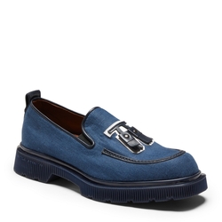 Blue fabric Brera Club loafer