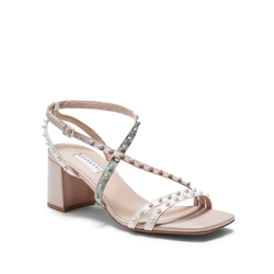 Ivory-colored leather sandal