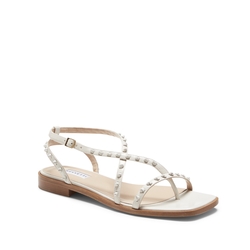 Ivory-colored leather sandal