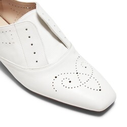 White leather Hobo derby
