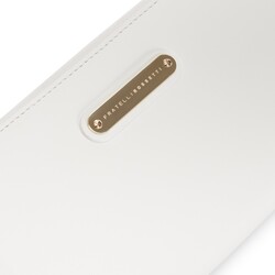 Portemonnaie-Clutch aus Weißfarbenem Leder