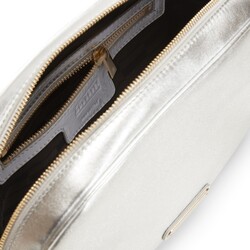 Silver leather Brera shoulder bag