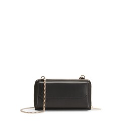 Black leather clutch wallet