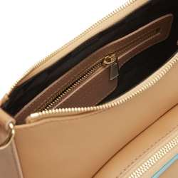 Safari-colored leather Brera shoulder bag