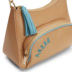 Safari-colored leather Brera shoulder bag