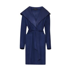 Blue suede coat