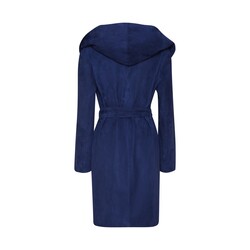 Blue suede coat