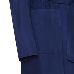 Mantel aus blauem Veloursleder