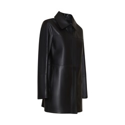 Black leather coat