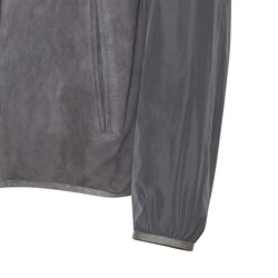 Gray suede and nylon jacket