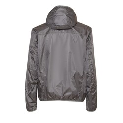 Gray suede and nylon jacket