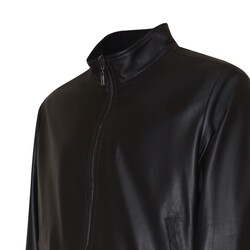 Black reversible nappa jacket