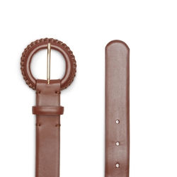 Women’s sienna-colored leather belt