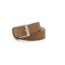 Men’s khaki-colored suede belt