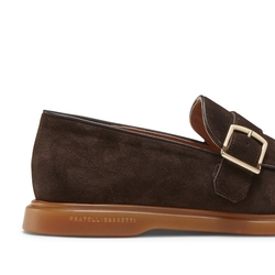 Cocoa brown suede loafer