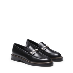 Band loafer in black leather